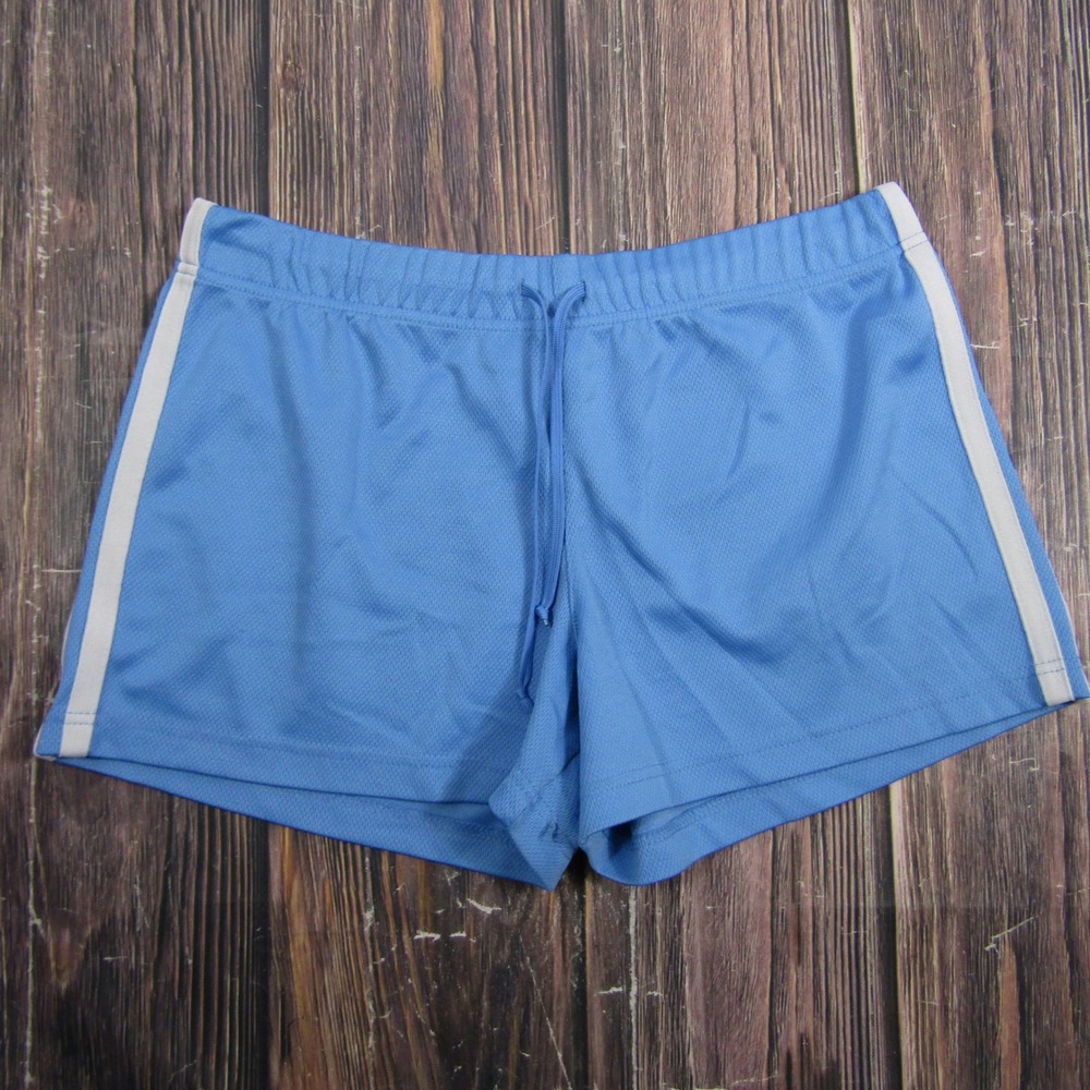 Prospirit Athletic Shorts Mens Size M Light Blue Mesh Side Stripe Gym Running